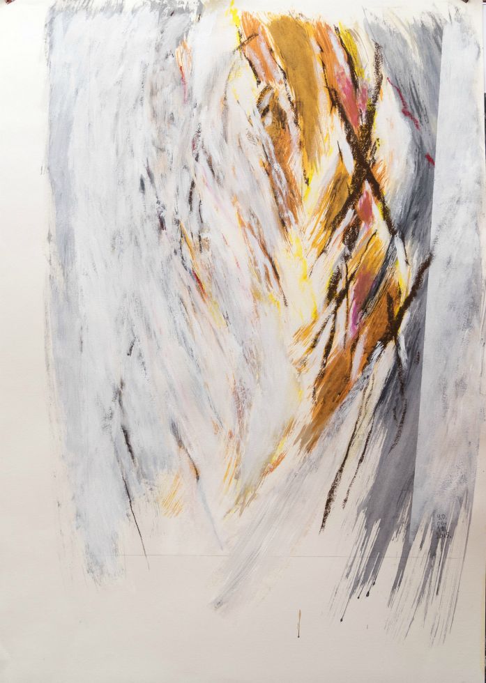 "06.11.2015" - acrylique et pastel / papier - 63 x 90 cm