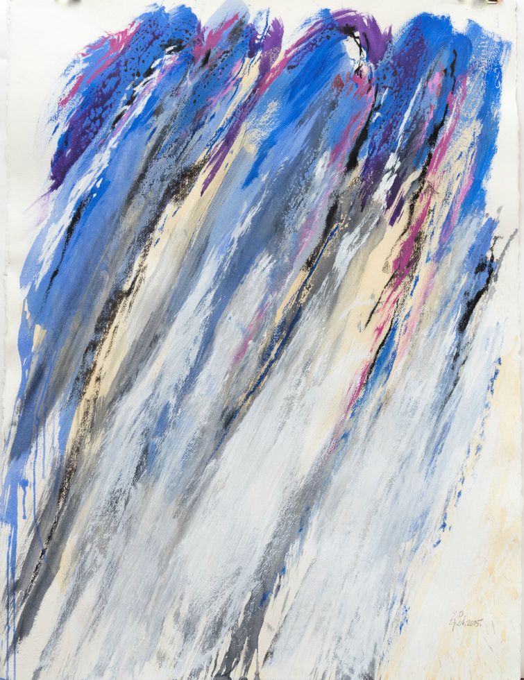 "27.04.2015" - acrylique et pastel / papier - 57 x 76 cm