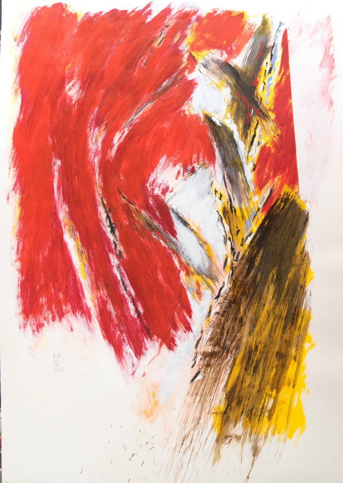 "21.10.2015" - acrylique et pastel / papier - 63 x 90 cm